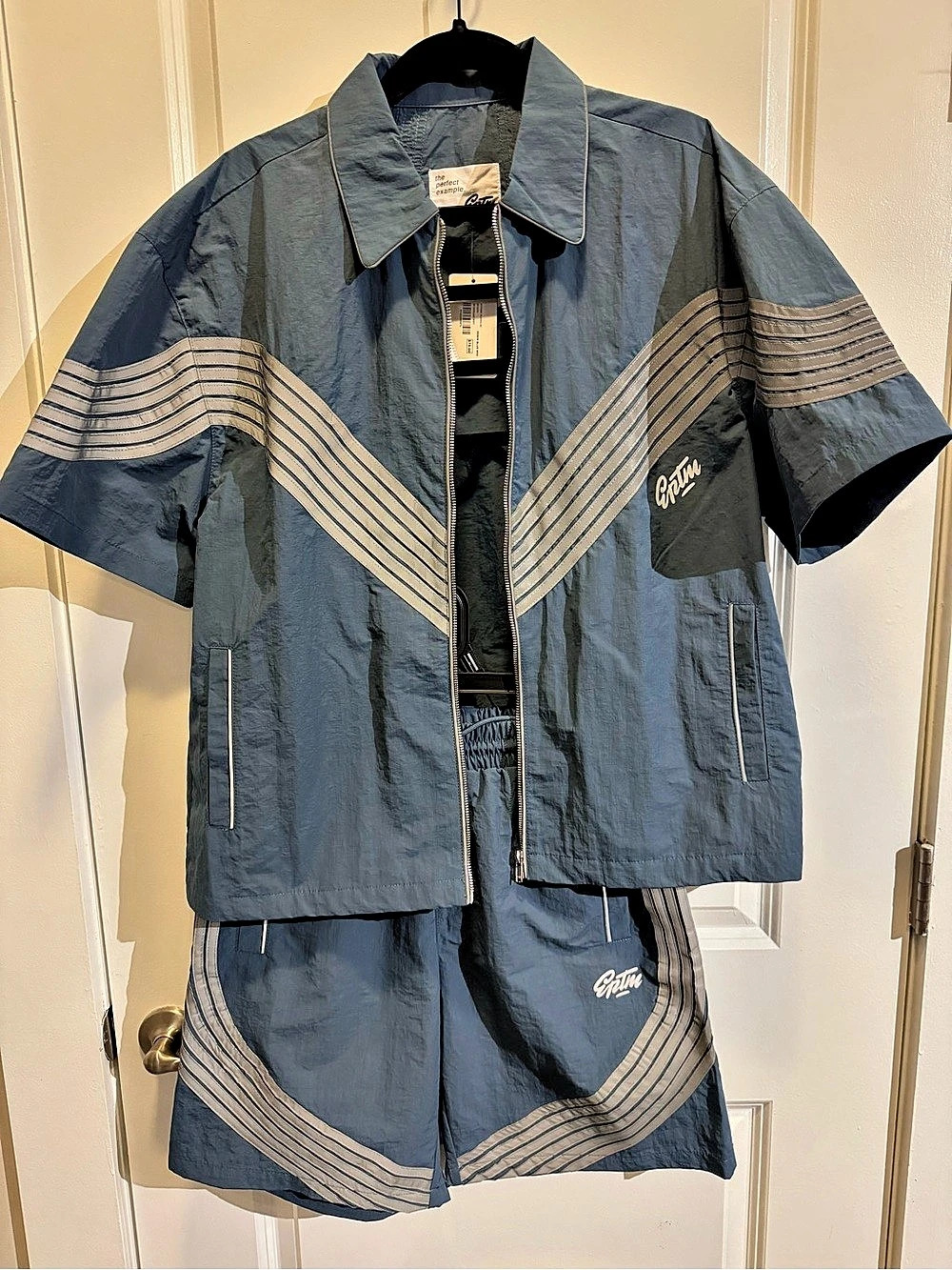 EPTM Men's Blue & Gray Track Set size medium